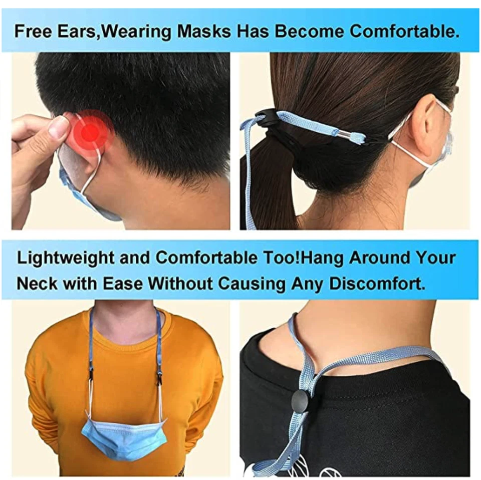 10Pcs Face Mask Lanyards,Mask Holder for Mask Lanyard with Clips - Image 3 of 4