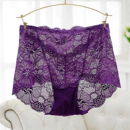 Damen-Spitzenhöschen nahtlos sexy Unterwäsche hohe Taille Schlüpfer Dessous weiblich USA - Bild 15 von 32