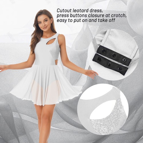 Para mujeres Disfraz de Baile Fiesta Vestido Show Vestidos de Baile Ropa Corta Borde Gimnasio - Imagen 77 de 77