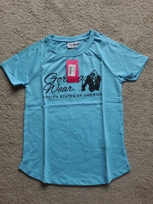 Gorilla Wear Women's Lodi T-shirt (New with tags) size XS Light Blue - Image 1 of 4