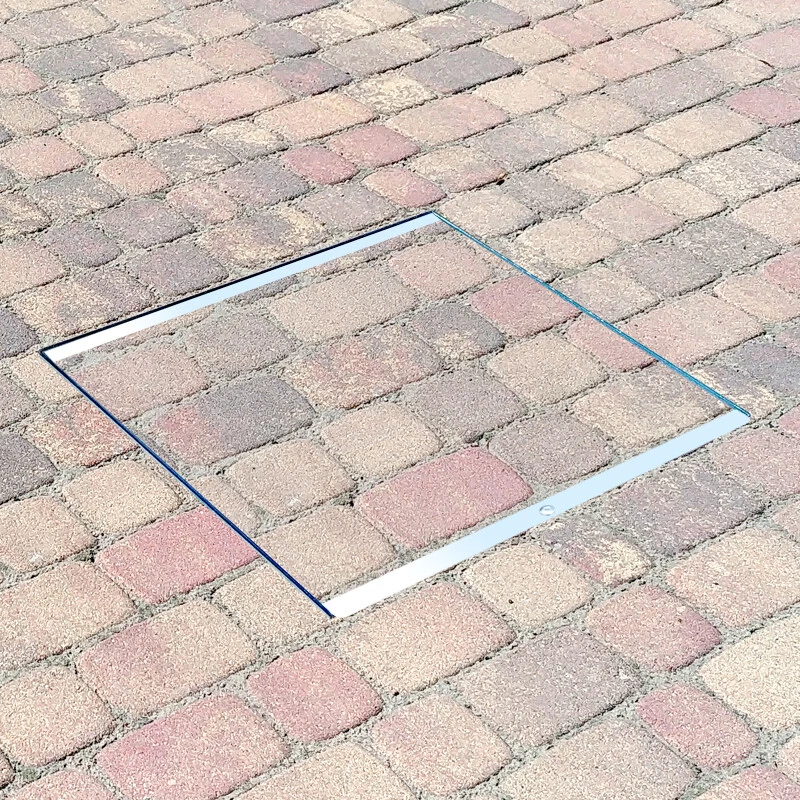 Schachtabdeckung Edelstahl Schachtdeckel Gasdruckfedern auspflasterbar EN124 A15 - Bild 4 von 4