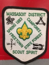 (b70) Boy Scouts- 1983 Massasoit District - Spring Camporee  patch  