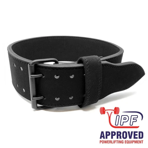 Strength Shop 10mm Double Prong Buckle - All Black Belt - IPF Approved