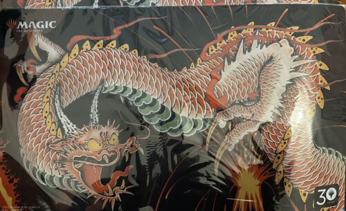 Rare New MTG 30th Anniversary Play Mat Japan Shivan Dragon  - Picture 1 of 1