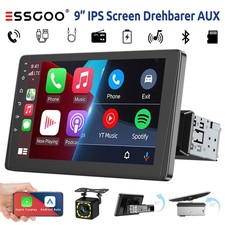 Autoradio 1 DIN Android Apple Carplay Mit 9" Bildschirm USB SD Bluetooth +Kamera