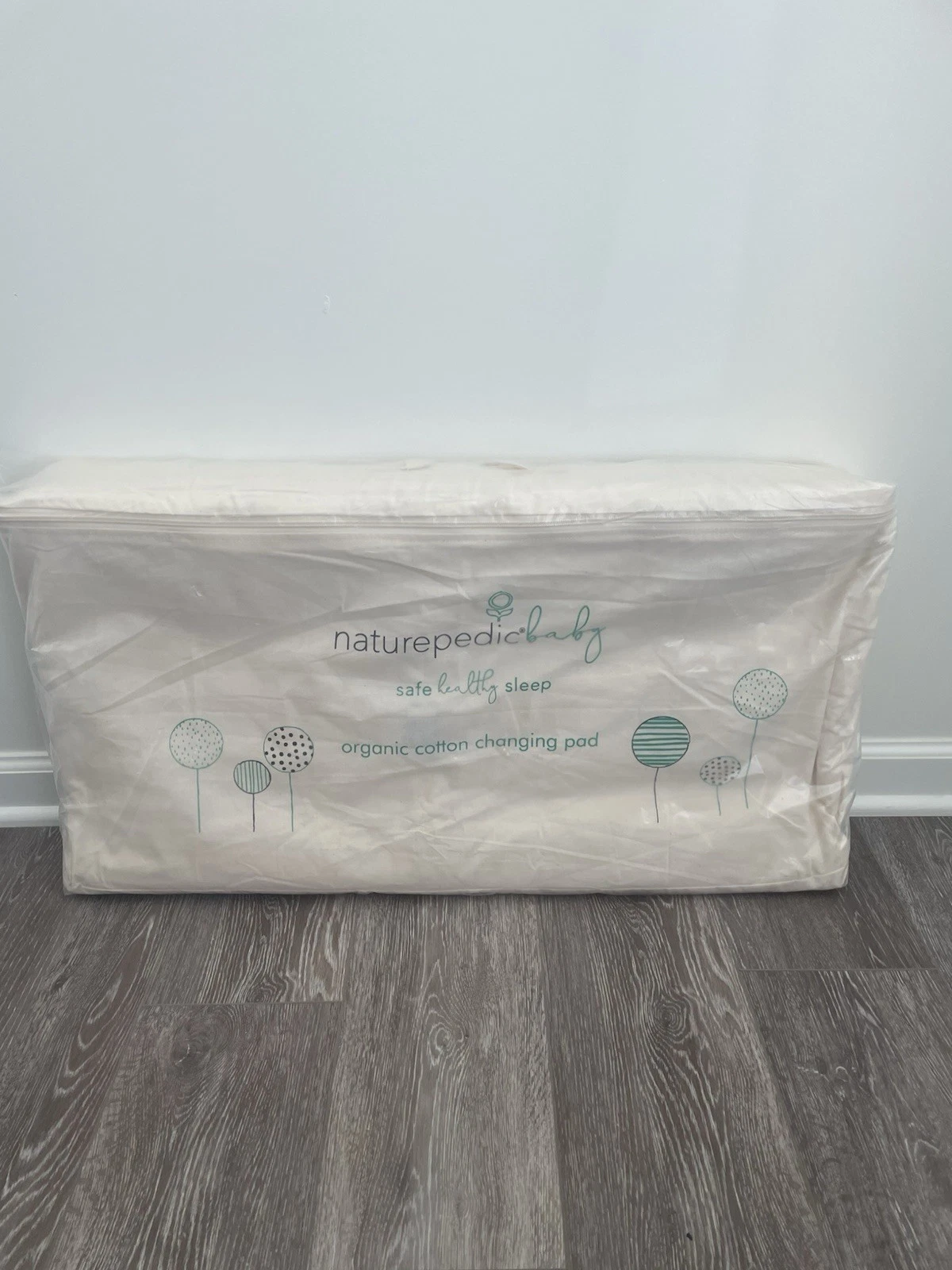 Naturepedic Baby Organic Cotton 2-Sided Contoured Changing Pad Made In USA NEW