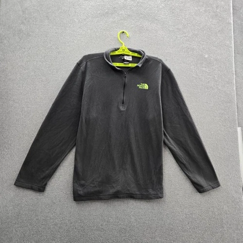 The North Face Men Sweatshirt XL/TG Gray Fleece Logo Quarter Zip Activewear - product listing photo