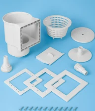 Swimming Pool Skimmer Above  Ground Complete Set Universal Fit Thru Wall Kit