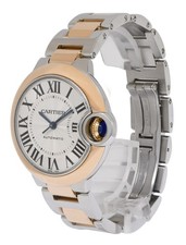 Cartier Ballon Bleu 33mm Rose Gold/Steel Automatic Watch B/P '18 W2BB0023 3753 3
