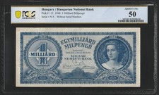 i-200451 Hungary 1 Milliard Milpengo 1946. PCGS 50