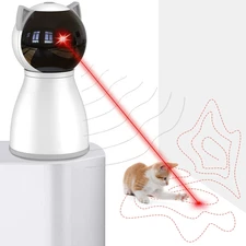 Automatic Cat Laser Toy, Interactive Motion Trajectory Pet Play Gadget