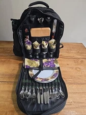 Picnic Time Iconic Picnic Backpack With Accessories & Service for 4
