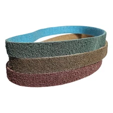 3-Pack 1.5"x30" Sanding Belts Coarse/Medium/Fine Non-Woven for Metal Polisher