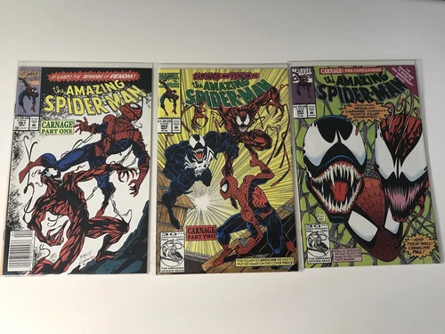 The Amazing Spider-Man #361 #362 #363 -  Direct - Newstand Comic Book - Carnage
