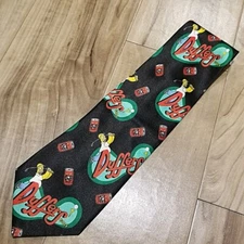 Homer Simpson Tie Y2k The Simpsons Duffers Golf NOS USA Polyester Necktie 55"