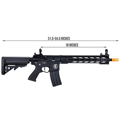 Lancer Tactical Full Metal M4 SPR Interceptor AEG Airsoft Rifle High FPS LT-25B
