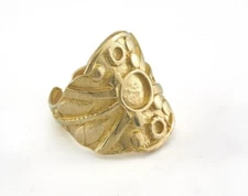 Ring Adjustable Ring Bezel - Raw brass (17mm 6.5US inner size - Adjustable 3375