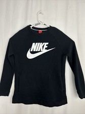 Nike Rally Crew Women's Logo Sweatshirt Large Pullover Black Faded 938080-010