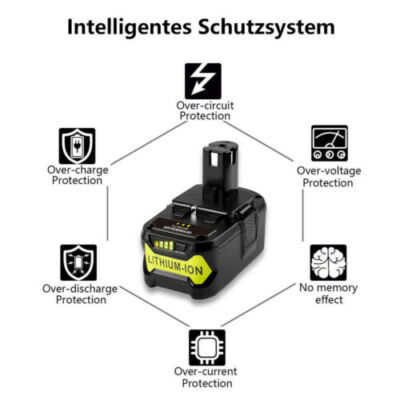 Dpzo - Batterie de remplacement 18V 5.5Ah P108 pour Ryobi 18V P108 RB1... pas cher Dpzo - Batterie de remplacement 18V 5.5Ah P108 pour Ryobi 18V P108 RB1... pas cher