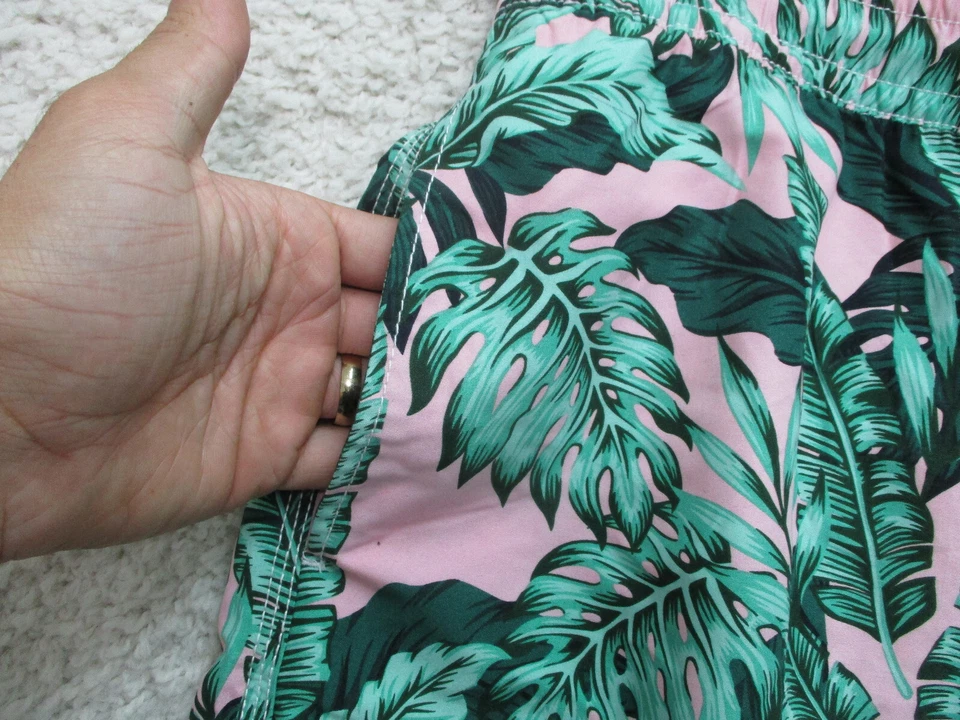 Bañador Blue Wave 2XL XXL Verde Rosa Floral Board Shorts Bolsillos Informales Para Hombres Foto 3 de 4