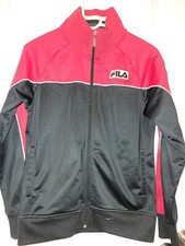 Vintage FILA Boys Sport Jacket SZ XL red black