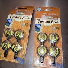 2 Bahama & Co Oahua Island Splash Air Freshener Scented Auto Vent Clip 4 Pack