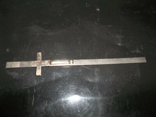 6" Stainless Steel USA Durham Co New York Machinist T Ruler W/Pocket Clip tool