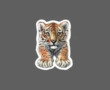 Baby Tiger Sticker Cub Cute Waterproof Animal Cat Wildlife Gift NEW