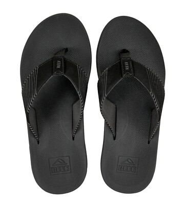 NEW Men's Reef Phantom II Flip Flop Sandal Black Size 9 High Arch Support