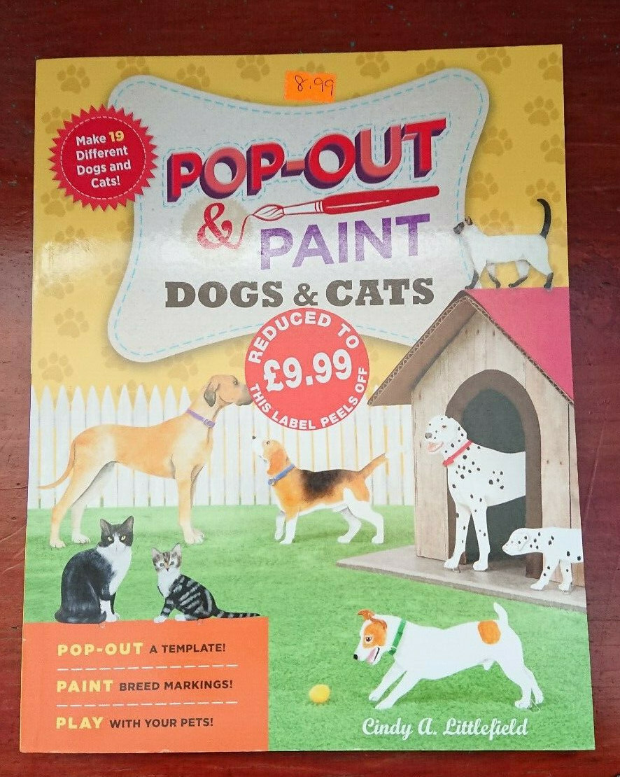Pop-out and Paint Dogs and Cats activity book craft painting animals dog playset