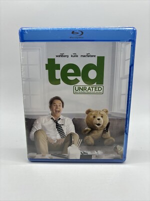 Ted (Blu-ray Disc, 2012, 2-Disc Set, Unrated) Mark Wahlberg*Factory Sealed*