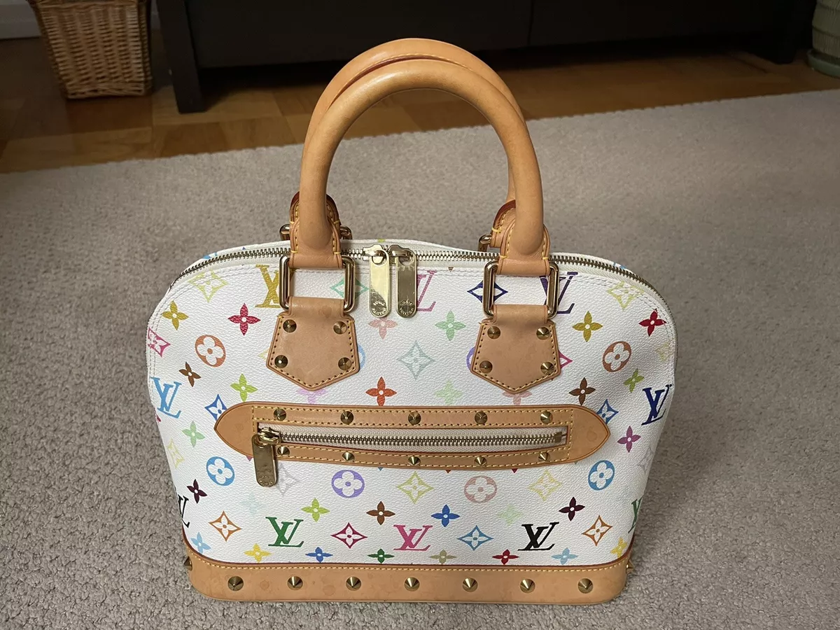 Vintage Louis Vuitton Monogram Multicolor White Alma