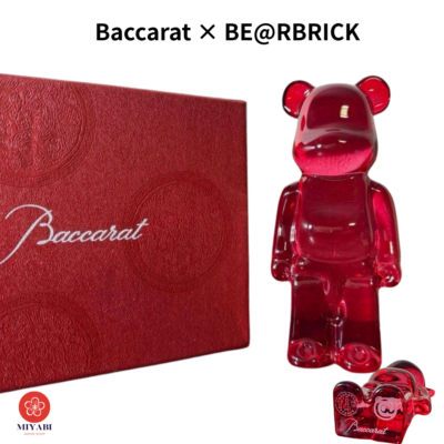 Baccarat BE@RBRICK Bearbrick Reflections Crystal Figurine Red