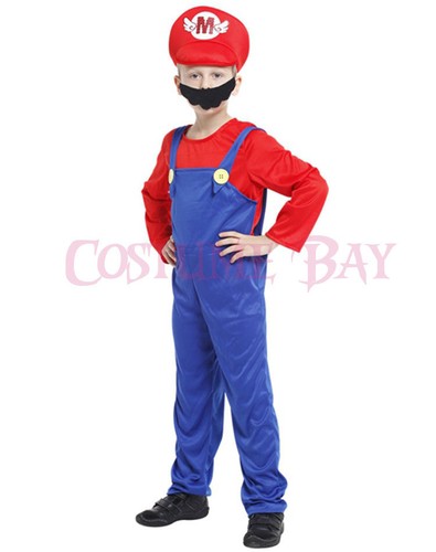 Womens Mens Kids Super Mario Luigi Brothers Plumber Mushroom Nintendo Costume - Picture 14 of 15