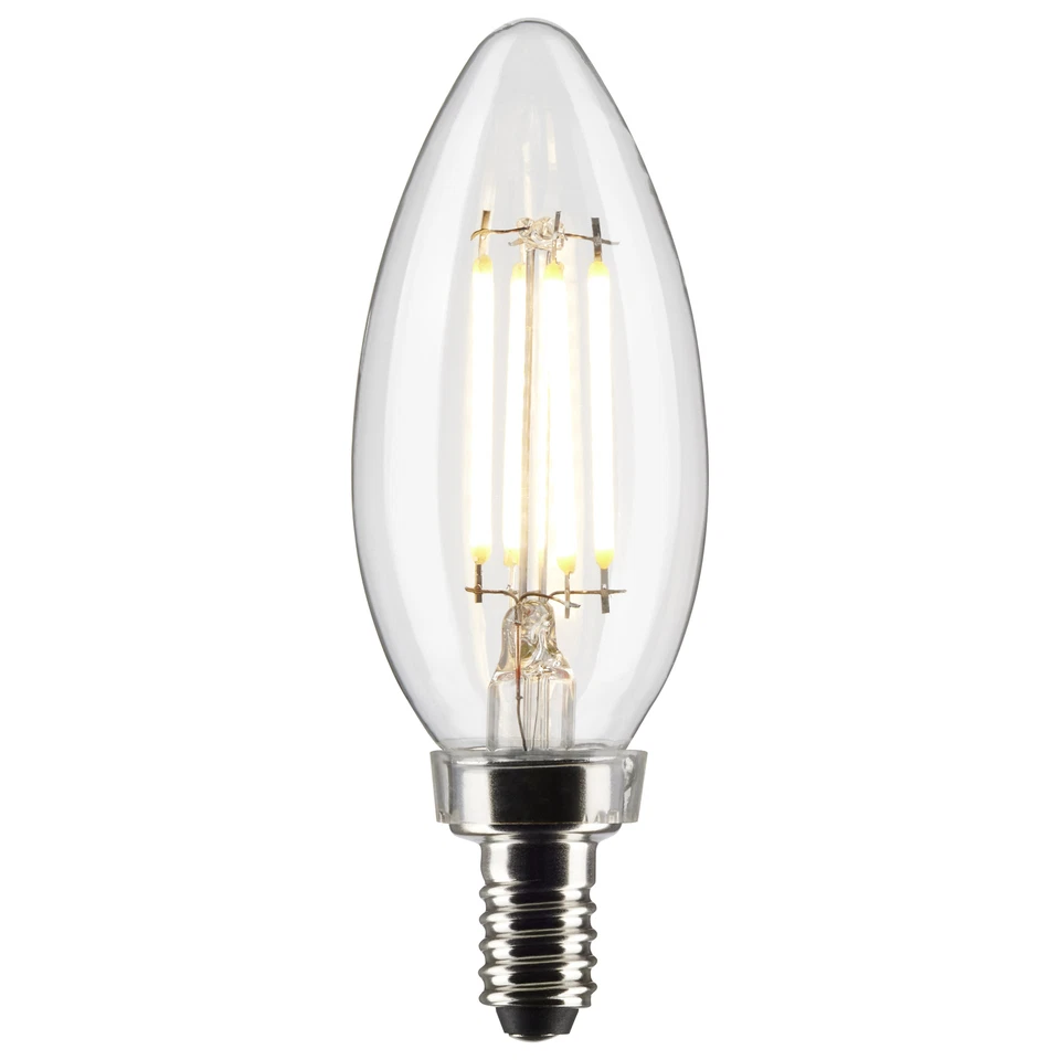 6 Pack LED Chandelier Filament 120V 4W =40W B11 Candelabra E12 3000K Warm White - Image 4 of 4