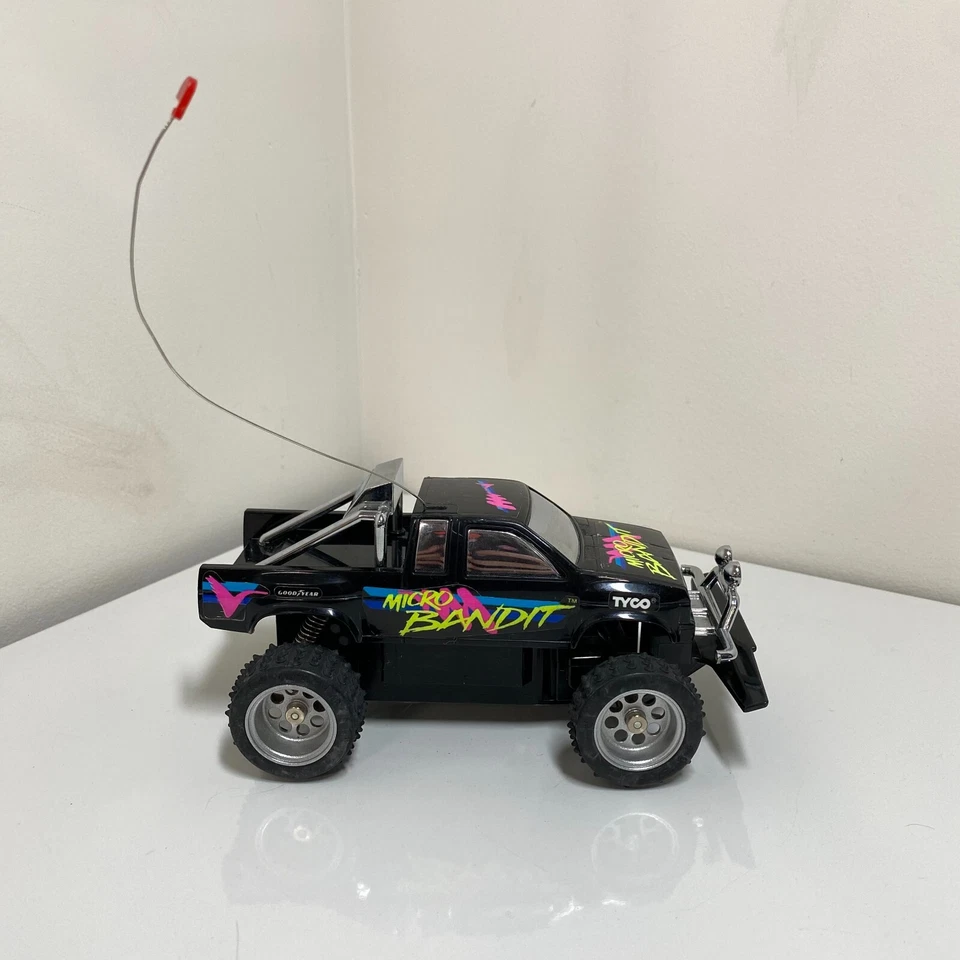 Tyco Mini Bandit RC Truck (Truck Only UNTESTED) Black Neon RARE Vintage 90s READ - Image 3 of 4