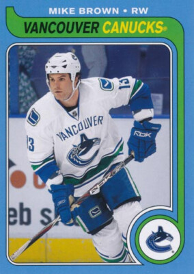 2008-09 O-Pee-Chee RETRO #502 MIKE BROWN - Rookie - Vancouver Canucks