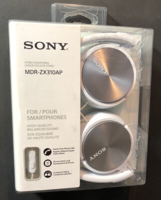 Sony Stereo On-Ear Headphone MDR-ZX310AP [ White Edition ] NEW | eBay