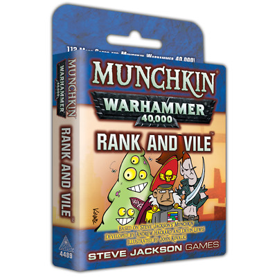 Rank and Vile 112 Card Booster Munchkin Warhammer 40000 Game Steve Jackson 4489