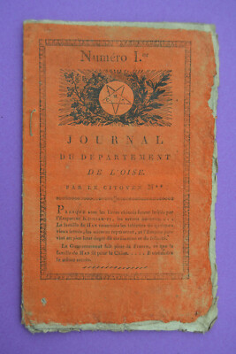 JOURNAL DU DPT DE L'OISE Bürger M** Nr. 1 28 Messidor Jahr 8 17.07.1800 BONAPARTE