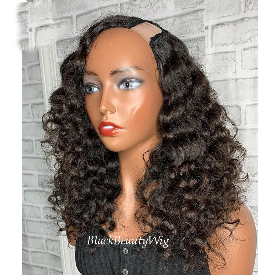 Loose Wave U Part Human Hair Wig Peruvian Virgin Hair U Part Wig For Black Women - Image 3 of 4