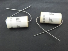 2X AEROVOX 739G 5.1uF 100V AUDIO CROSSOVER POLYPROPYLENE FILM AXIAL CAPACITOR