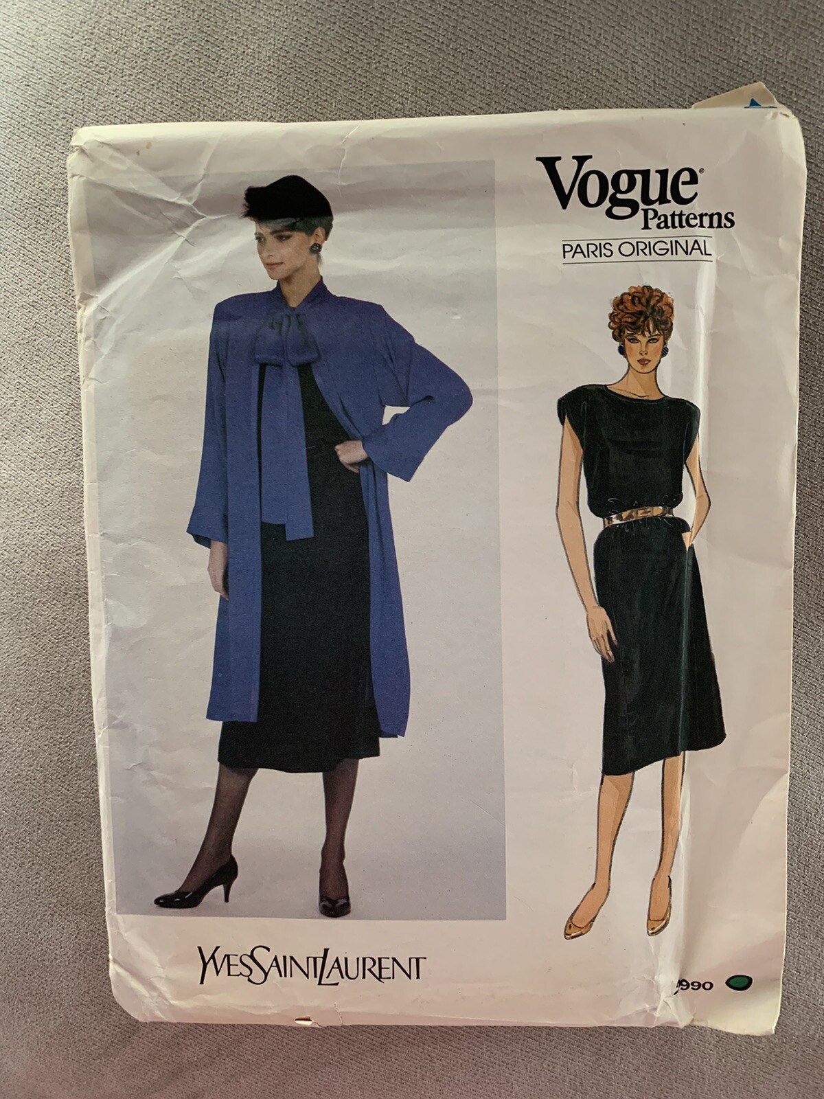 Giacca gonna top Vogue Yves Saint Laurent modello 2990 Misses taglia 12 non tagliata