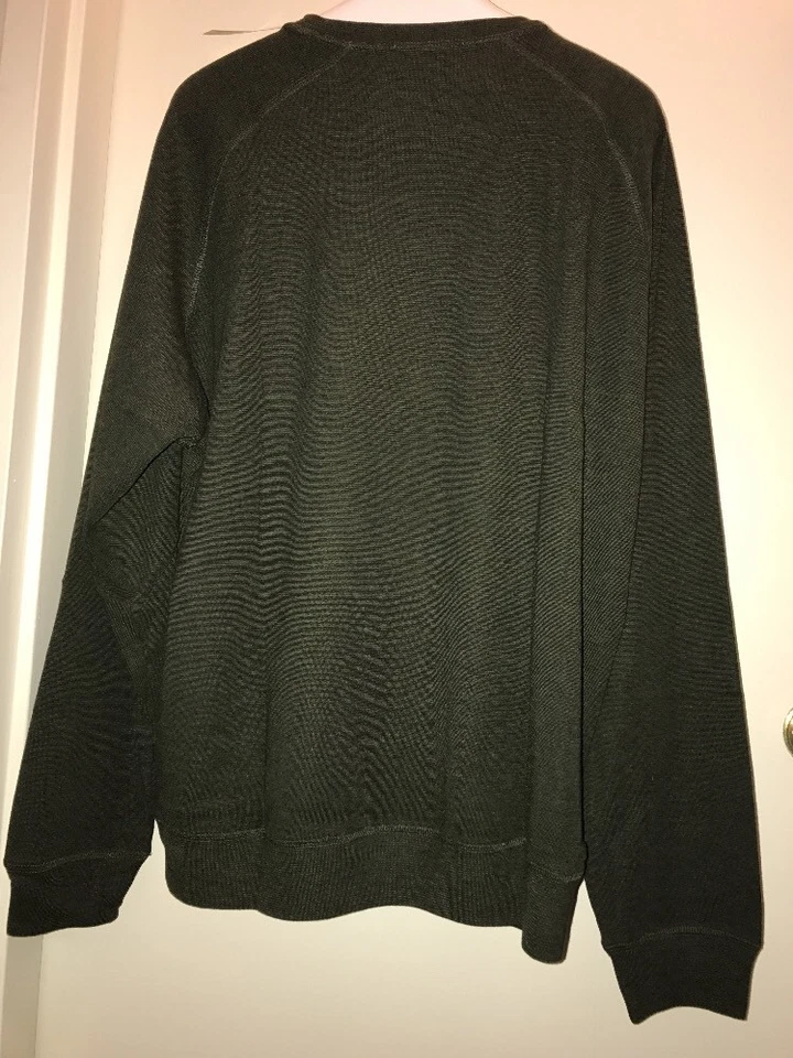 HAGGAR Men's Textured End-On-End Long Sleeve Tee Shirt "VINE HEATHER"Size XL NWT - Image 2 of 4