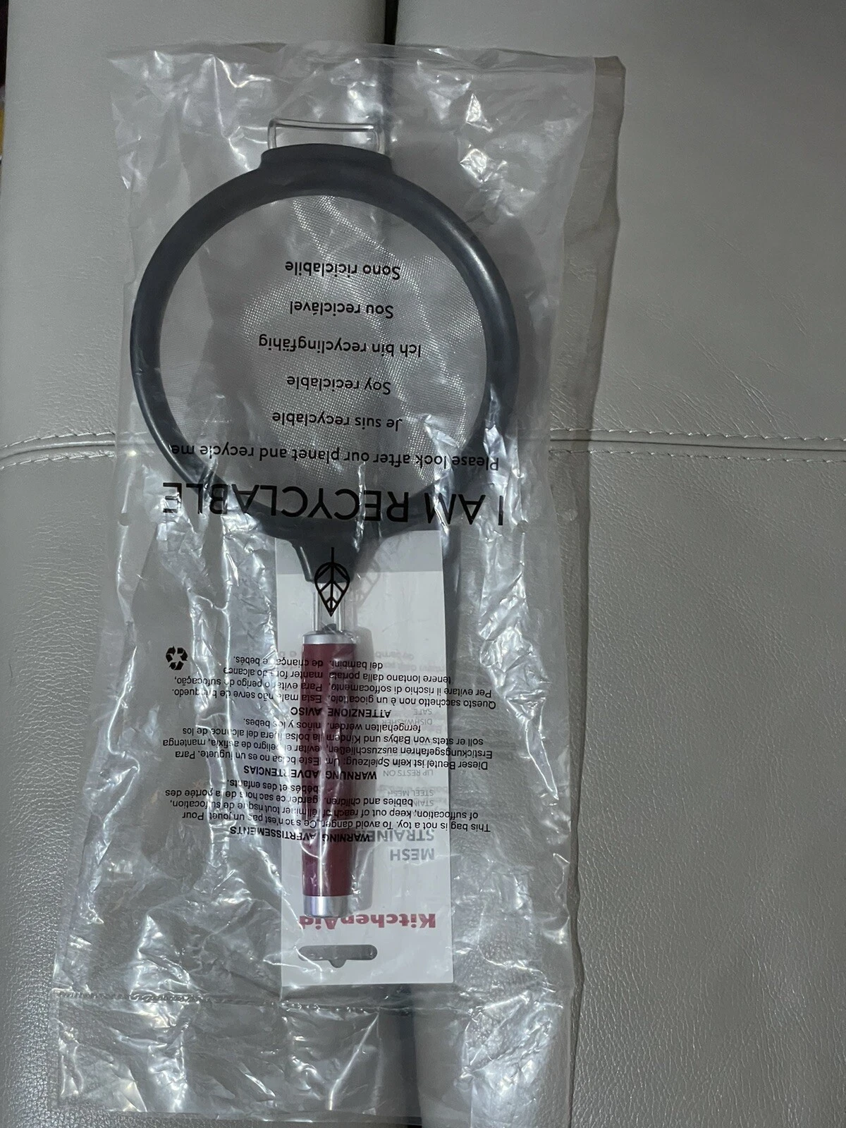 KitchenAid Strainer, Stainless Steel Mesh Sieve – Empire Red- Fast Shipping