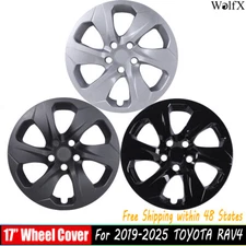 4Pcs 17'' Wheel Rim Covers Trim Rings Caps For 2019-2025 TOYOTA RAV4 Snap-On