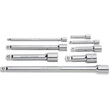 Klutch Socket Extension Set, 8-Pc. 1/4in., 3/8in., 1/2in., Drop-Forged Chrome