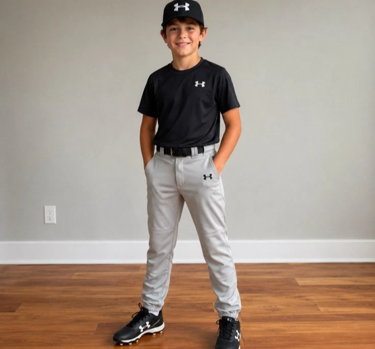 Jungen Under Armour Jugend Baseball Hose Größe Xl Grau