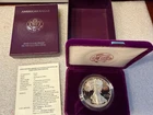 1992 S S$1  American Eagle One Ounce Silver Proof Coin with Box & COA OGP