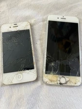 Lot of 2 Cracked iPhones for Parts/Repair – A1549 (iPhone 6) & A1387 (iPhone 4S)